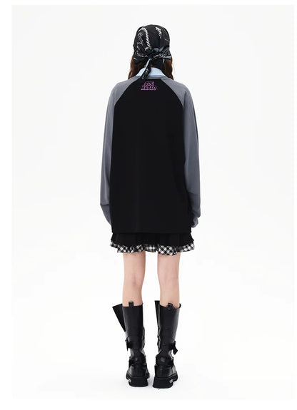 13DE MARZO x Superman Bear Raglan T-Shirt Black