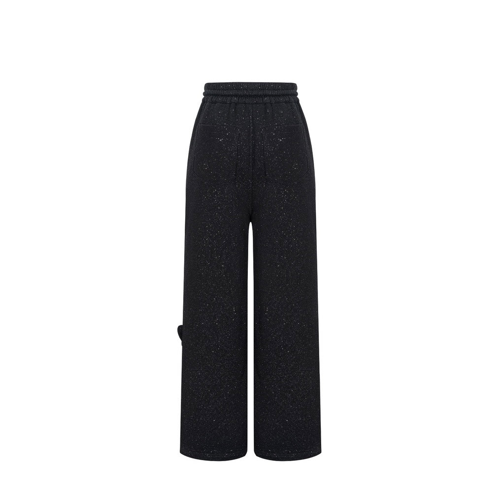 13DE MARZO Star Sand Sweatpants Black