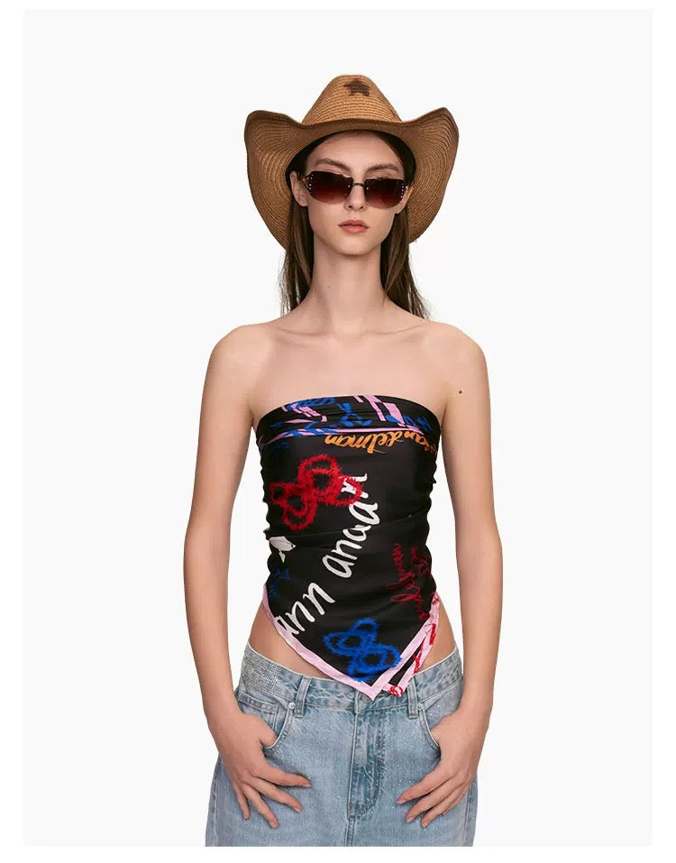 Ann Andelman Black Scarf (Backless Tube Top)