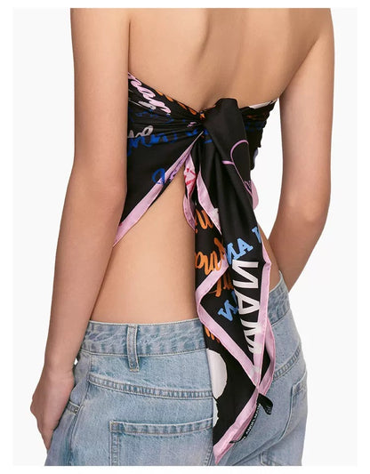 Ann Andelman Black Scarf (Backless Tube Top)