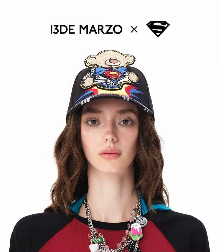 13DE MARZO x Superman Bear 3D Baseball Cap