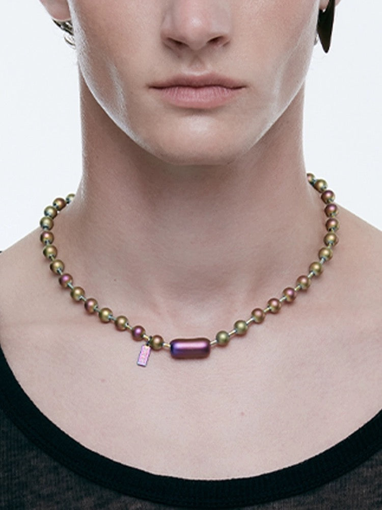 KVK The Void Collection Colorful Mini Pearl Choker