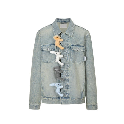 13DE MARZO Friends Hangout Denim Jacket Blue