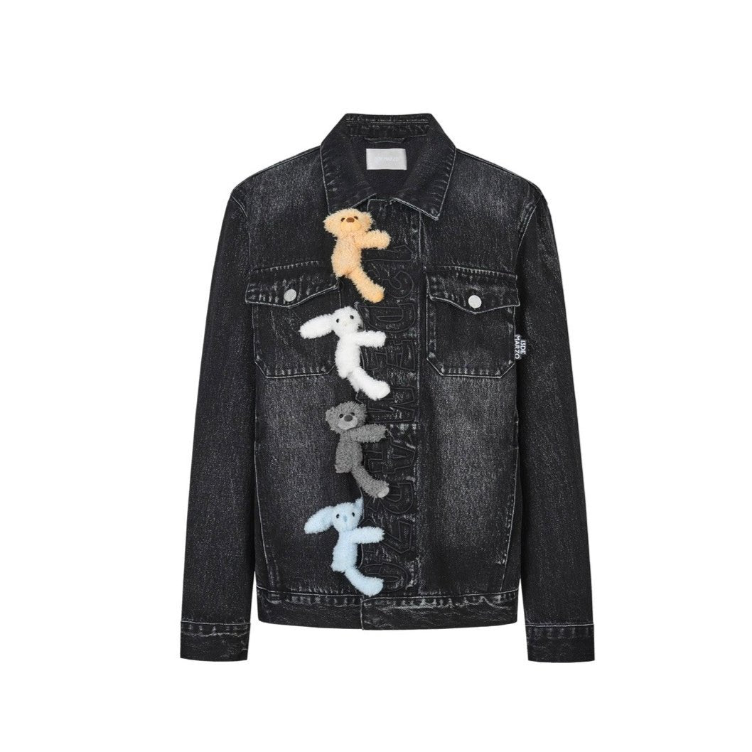 13DE MARZO Friends Hangout Denim Jacket Black