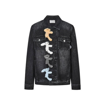 13DE MARZO Friends Hangout Denim Jacket Black