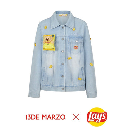 13DE MARZO X Lay's Mini Pack Denim Jacket Blue