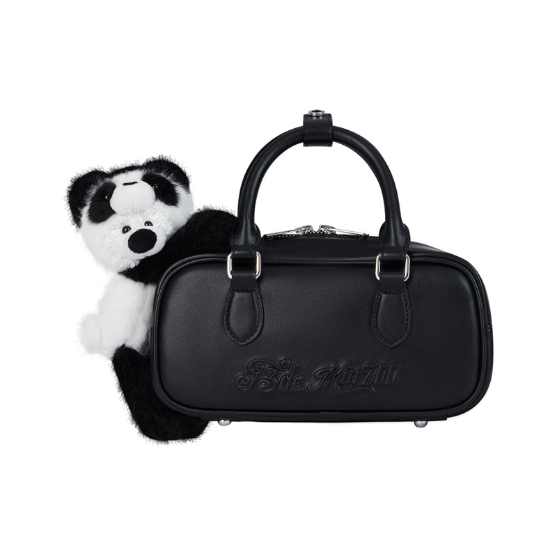 13DE MARZO Panda Bear Handbag Black