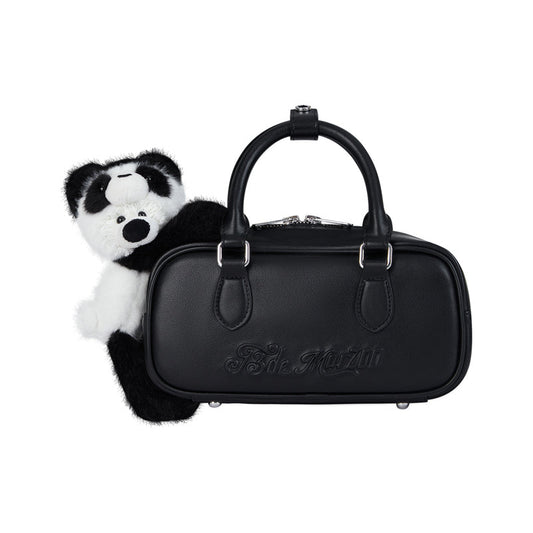 13DE MARZO Panda Bear Handbag Black