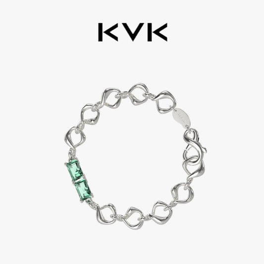 KVK Spider Sequence Collection Double Zircon Bracelet