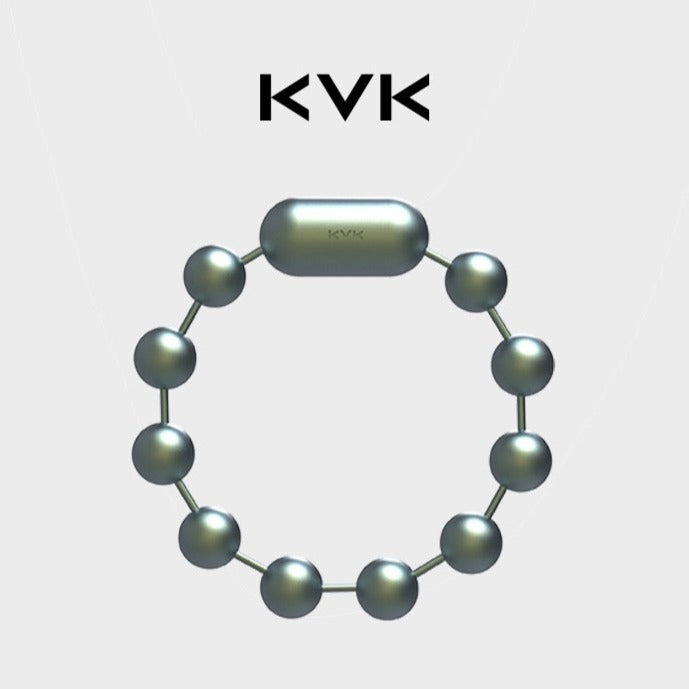 KVK The Void Collection Colorful Large Pearl Bracelet Green