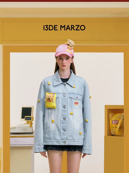 13DE MARZO X Lay's Mini Pack Denim Jacket Blue