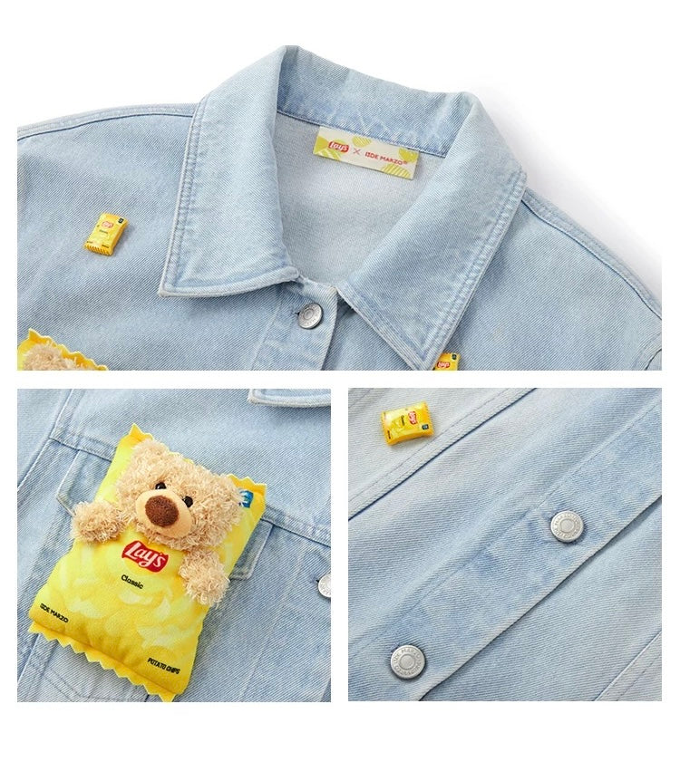 13DE MARZO X Lay's Mini Pack Denim Jacket Blue