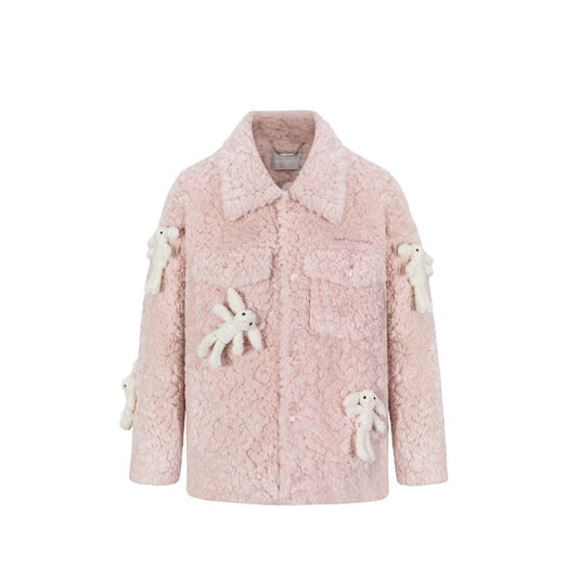 13DE MARZO Doozoo Fleece Jacket Pink