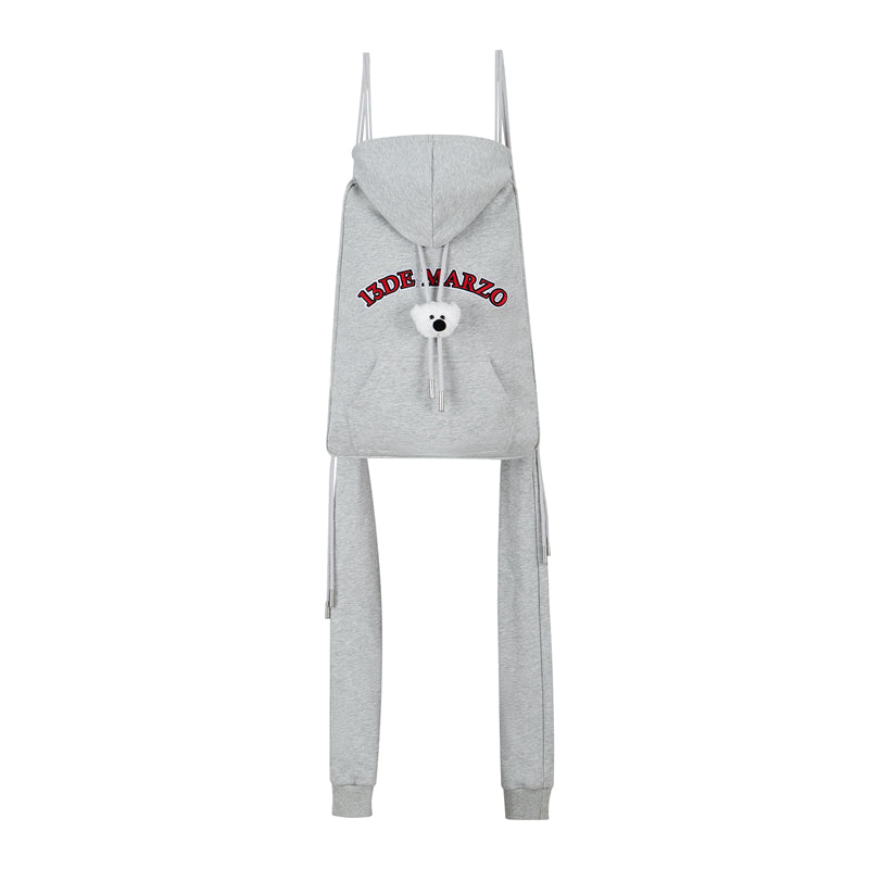 13DE MARZO Doozoo Faux Hoodie String Bag