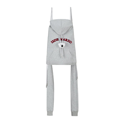 13DE MARZO Doozoo Faux Hoodie String Bag