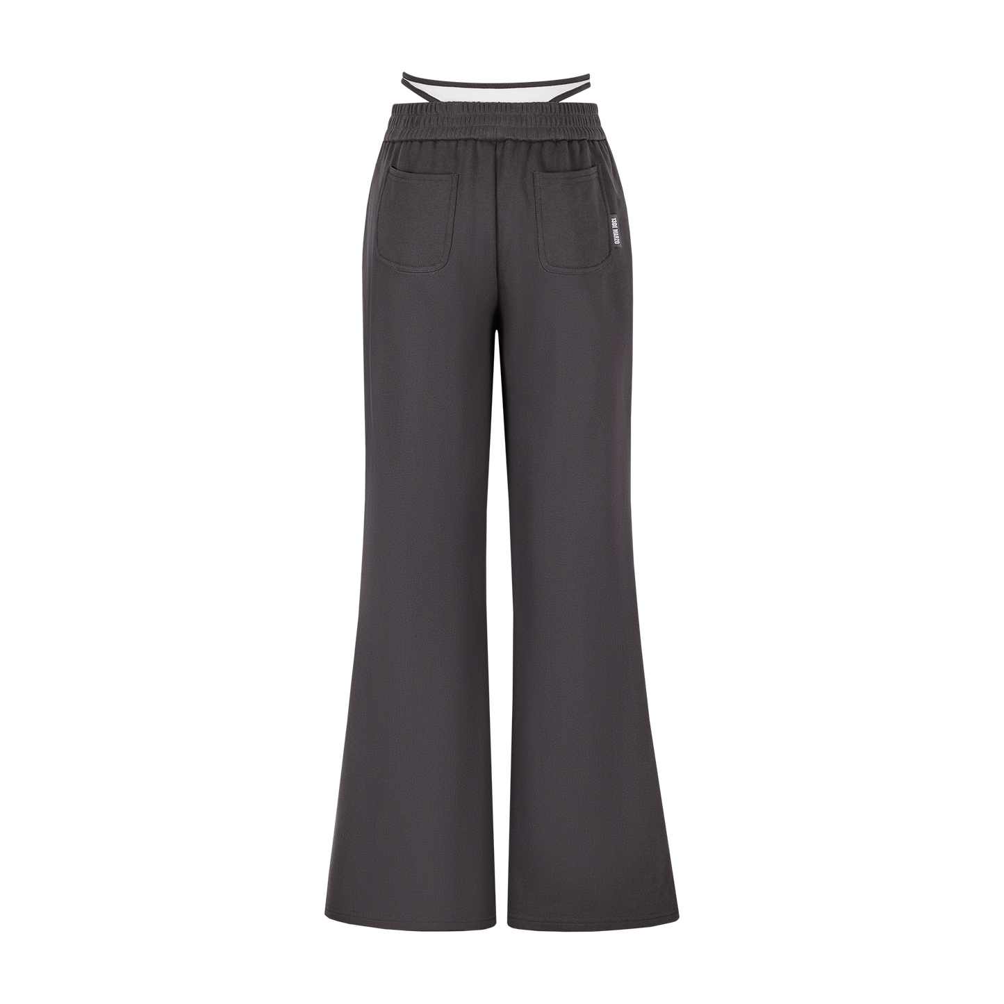 13DE MARZO Faux Two-Piece Vintage Sweat Pants Dark Grey