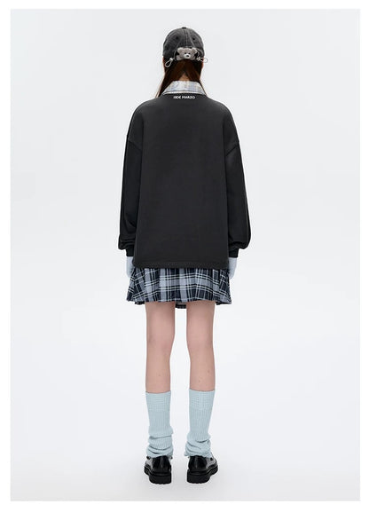 13DE MARZO Real Cap Bear Sweater Dark Grey