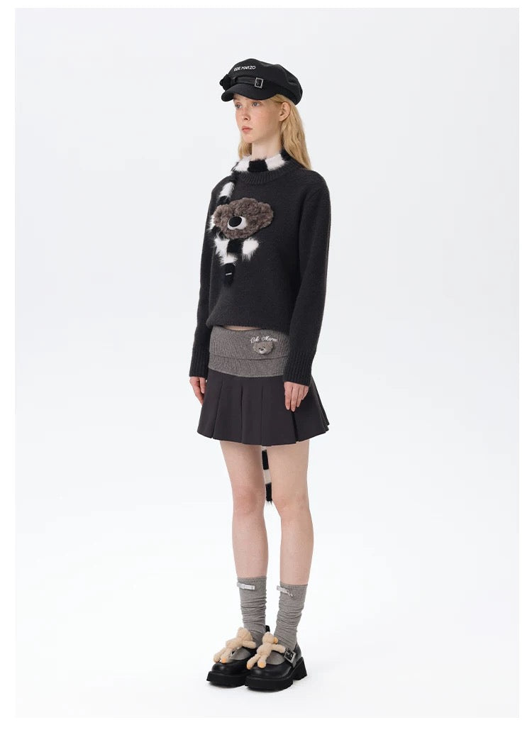 13DE MARZO Bear Mary Jane Shoes Black