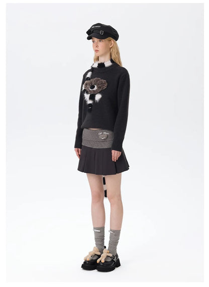 13DE MARZO Bear Mary Jane Shoes Black