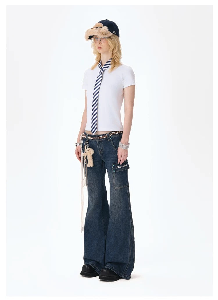 13DE MARZO Doozoo Strings Jeans Blue