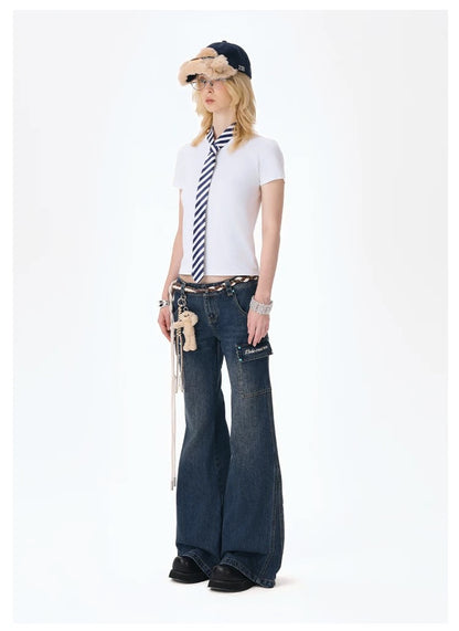 13DE MARZO Doozoo Strings Jeans Blue