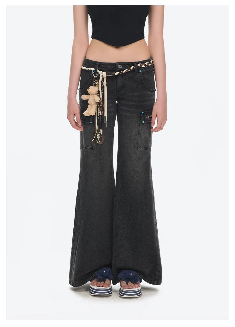 13DE MARZO Doozoo Strings Jeans Black