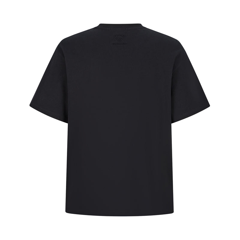 13DE MARZO x Superman Bear Illustrated T-shirt Black