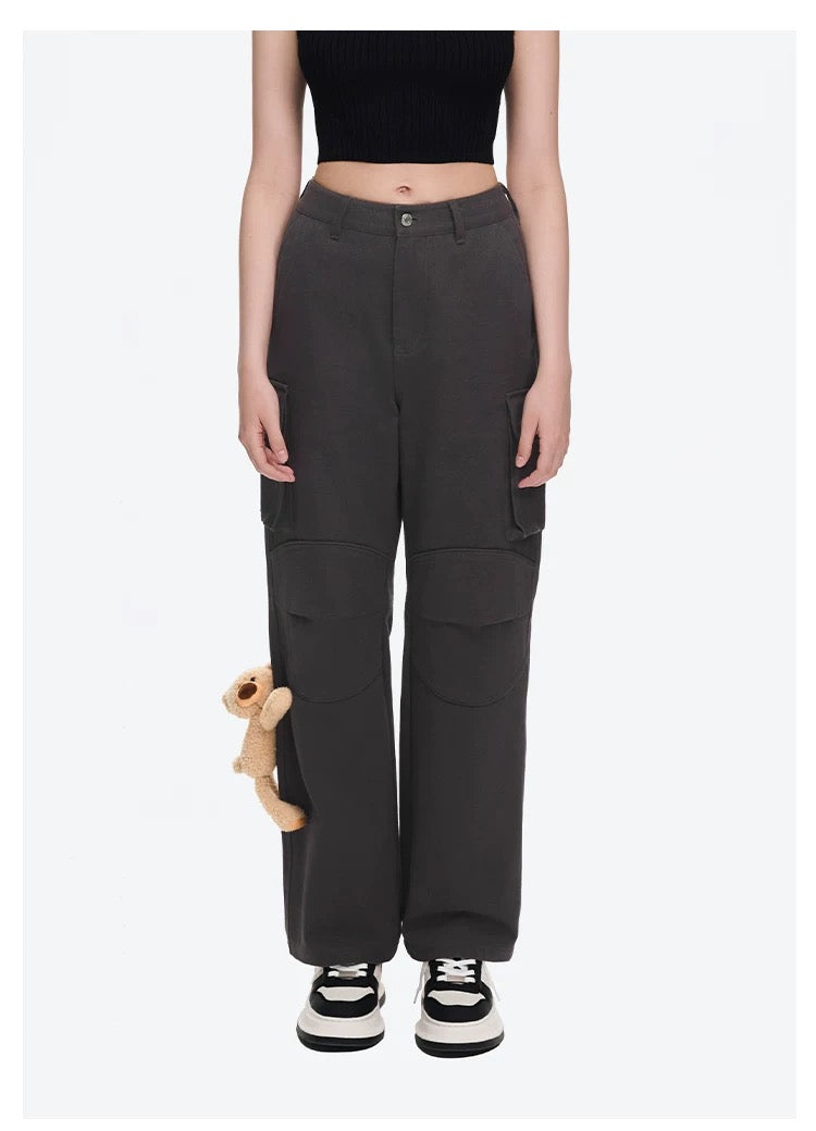 13DE MARZO Doozoo Multi-Pocket Cargo Pants Dark Grey