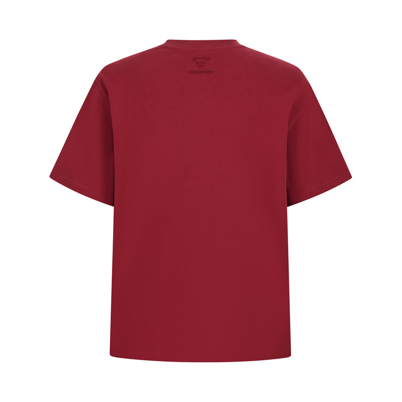 13DE MARZO x Superman Bear Illustrated T-shirt Red