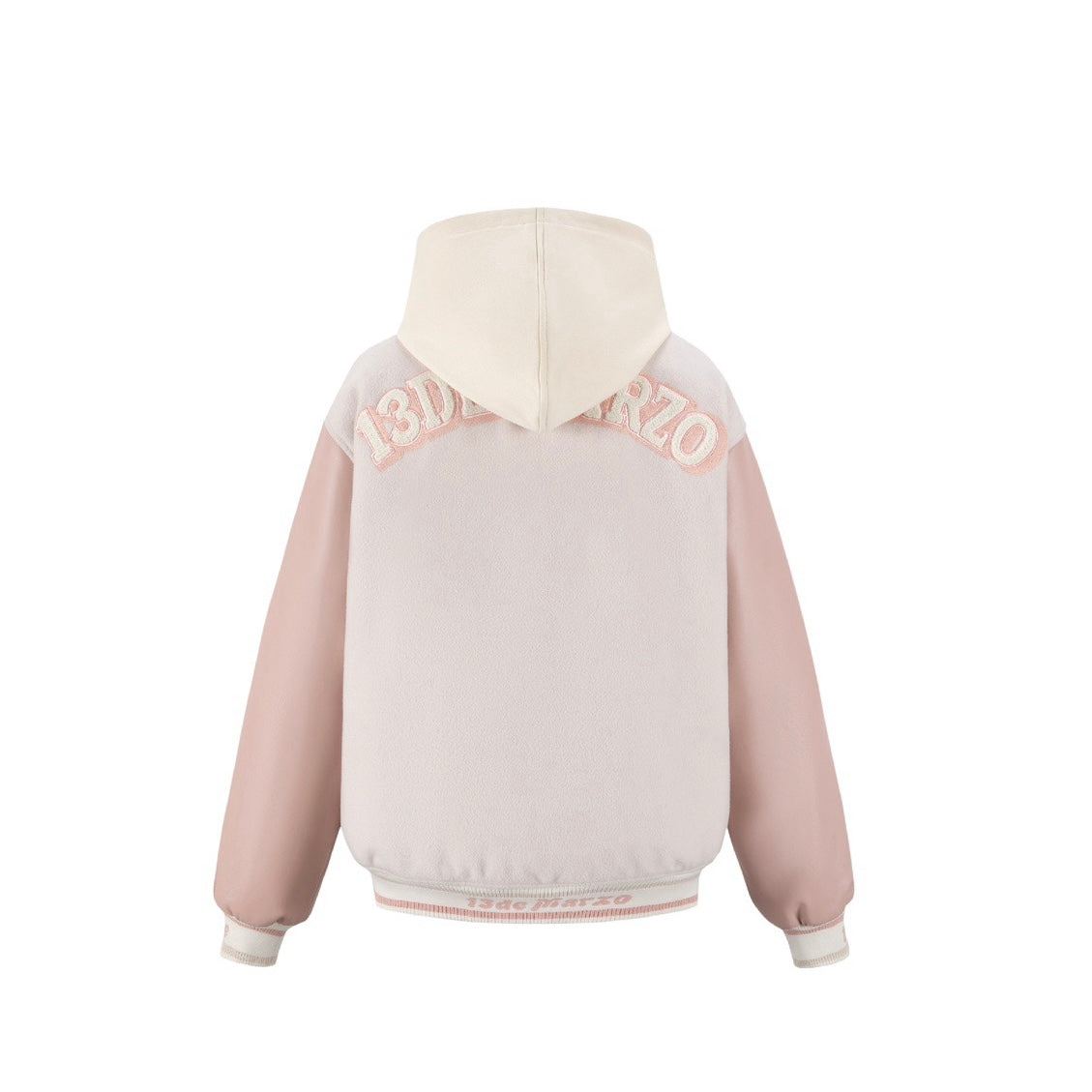 13DE MARZO Doozoo Gaint Baseball Jacket Pink