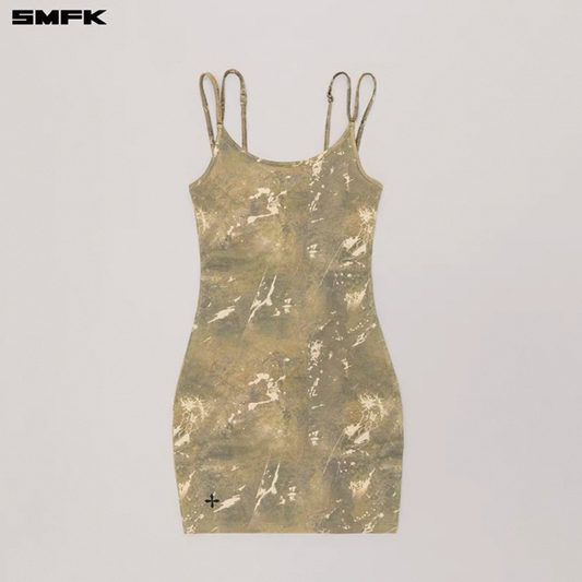 SMFK Vintage Hurricane Fade Short Dress Hurricane Camouflage
