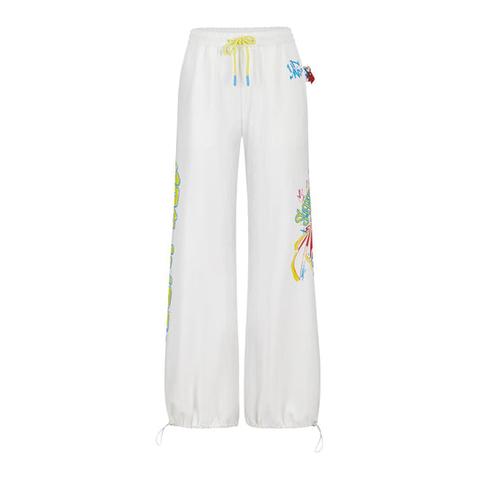 13DE MARZO x Superman Bear Sweatpants White