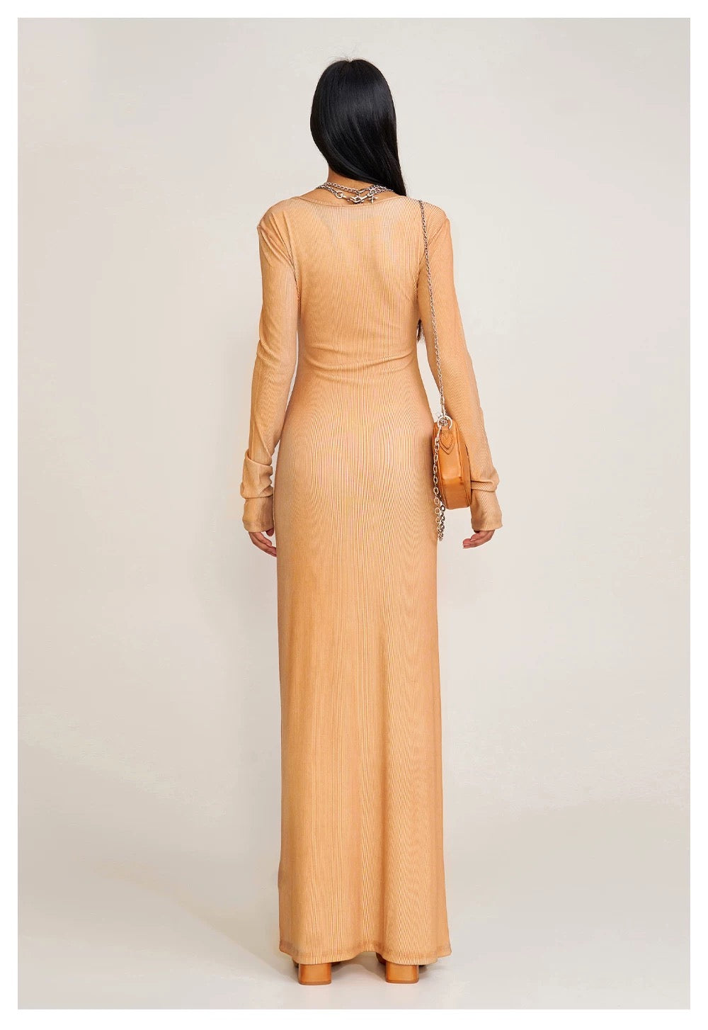 SMFK Vintage Hurricane Silk Fade Body Dress Fading Desert