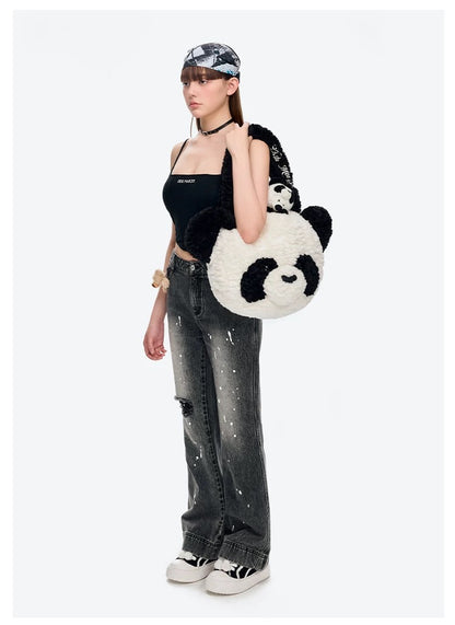 13DE MARZO Doozoo Spray Paint Jeans Black