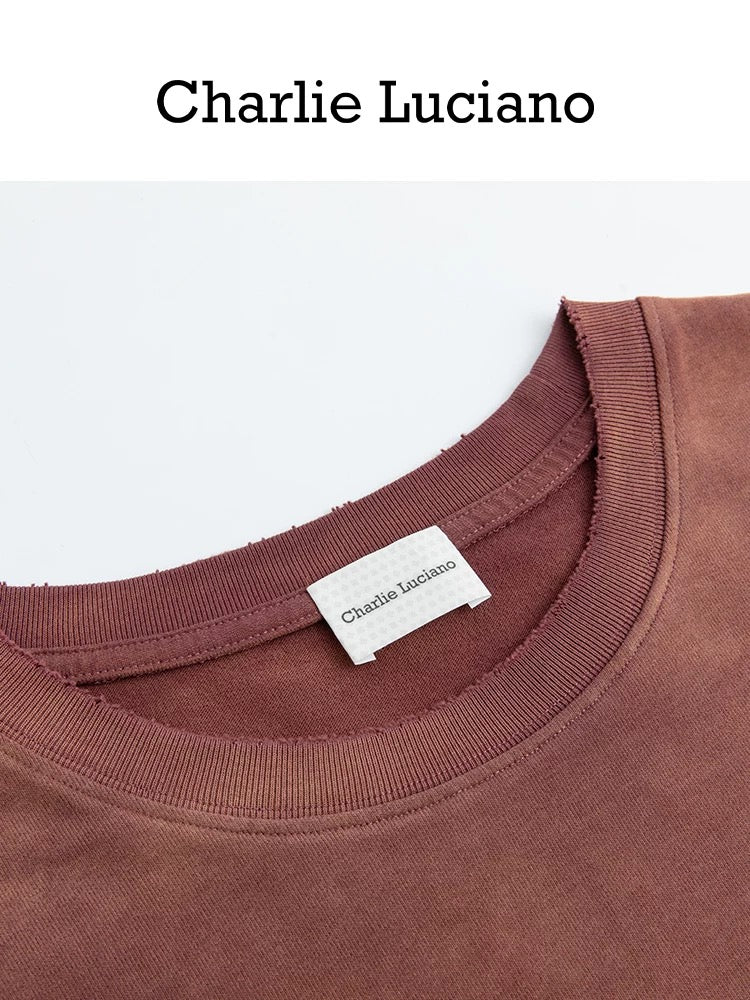 Charlie Luciano Wolf Grandma Faux Two-Piece Long-Sleeve Top