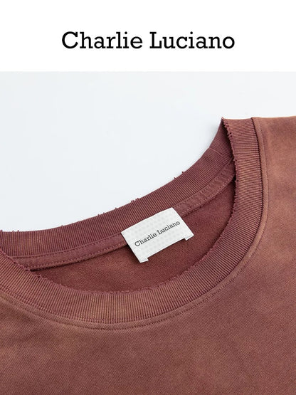 Charlie Luciano Wolf Grandma Faux Two-Piece Long-Sleeve Top