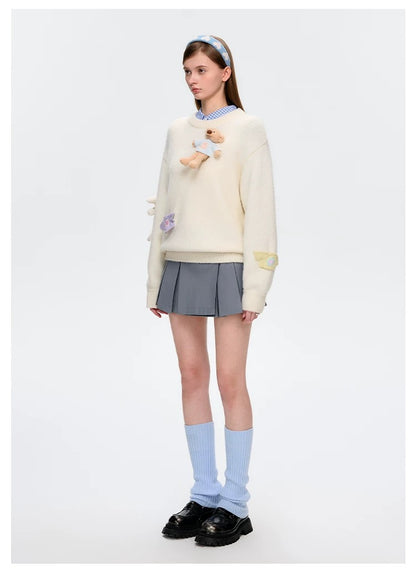 13DE MARZO Wearable Bear Sweater Beige