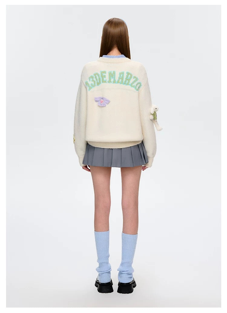 13DE MARZO Wearable Bear Sweater Beige