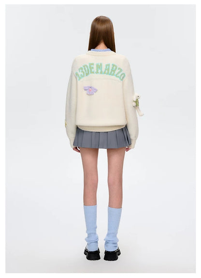 13DE MARZO Wearable Bear Sweater Beige