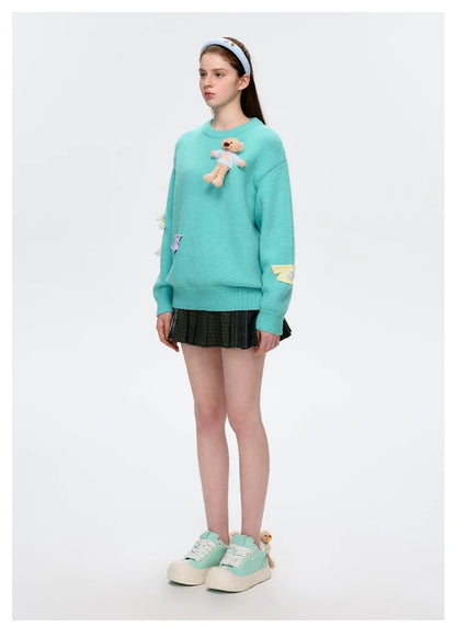 13DE MARZO Wearable Bear Sweater Green