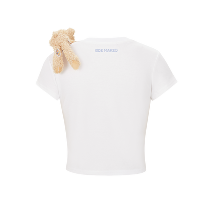 13DE MARZO Bear Stickers Top White