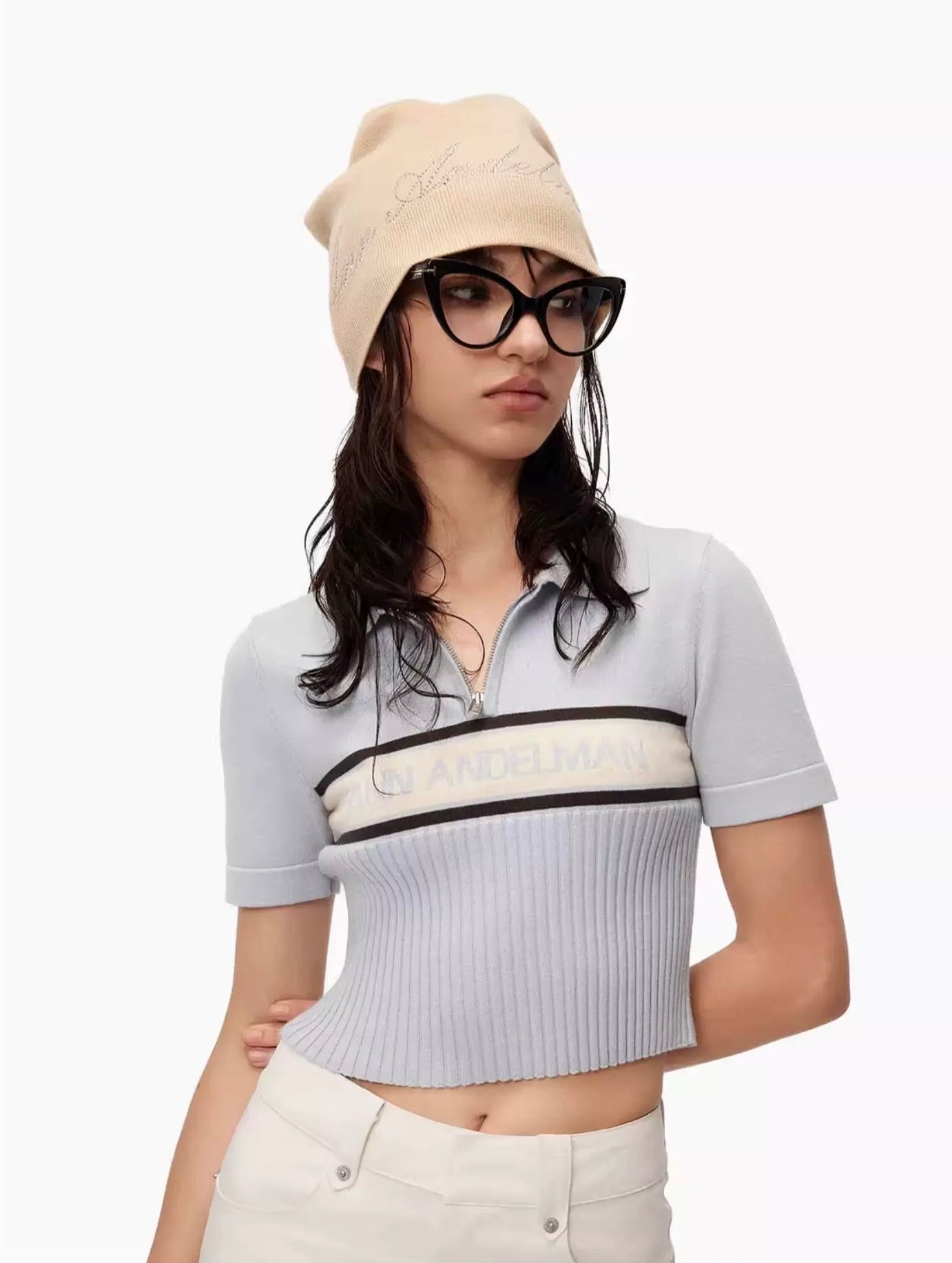 Ann Andelman Blue Knitted Polo Shirt