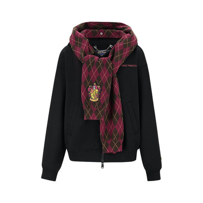 Harry Potter × 13DE MARZO Hogwarts Four Houses Bear Zipper Hoodie Gryffindo Red