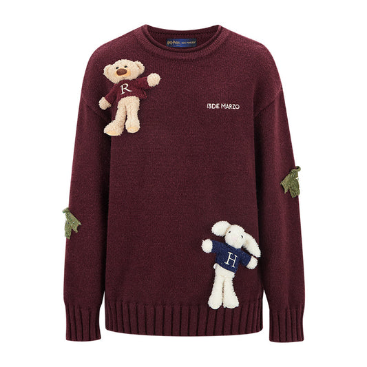 Harry Potter × 13DE MARZO Harry and Weasley Vintage Sweater Red