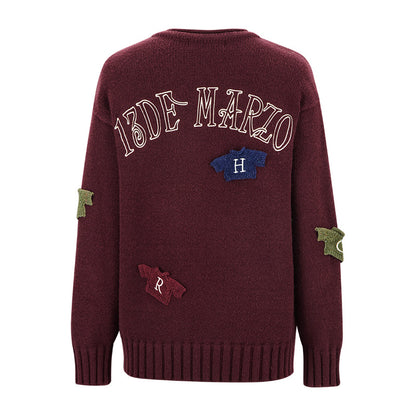 Harry Potter × 13DE MARZO Harry and Weasley Vintage Sweater Red