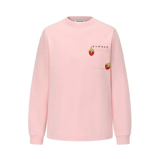 Alexia Sandra Strawberry Pocket Sweater Pink