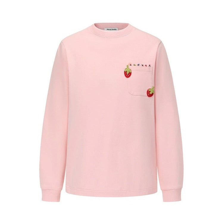 Alexia Sandra Strawberry Pocket Sweater Pink