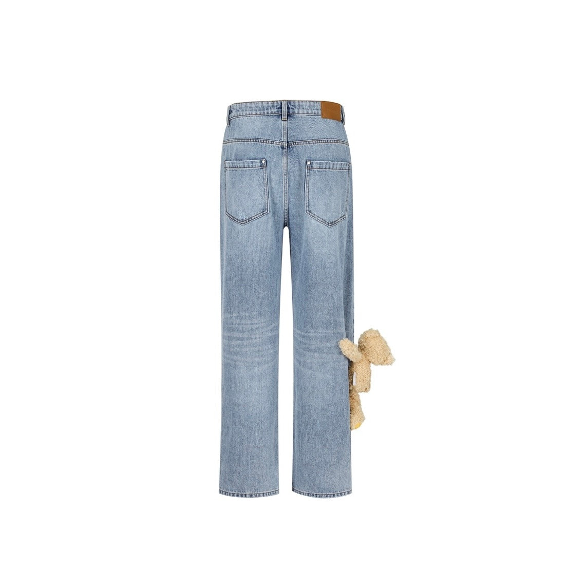 13DE MARZO Bear Base Washed Jeans Blue