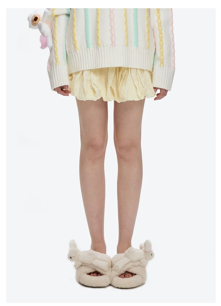 13DE MARZO Luminous Bear Criscross Slippers White