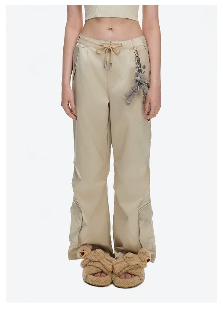 13DE MARZO Luminous Bear Criscross Slippers Khaki